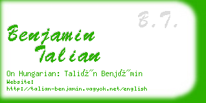 benjamin talian business card